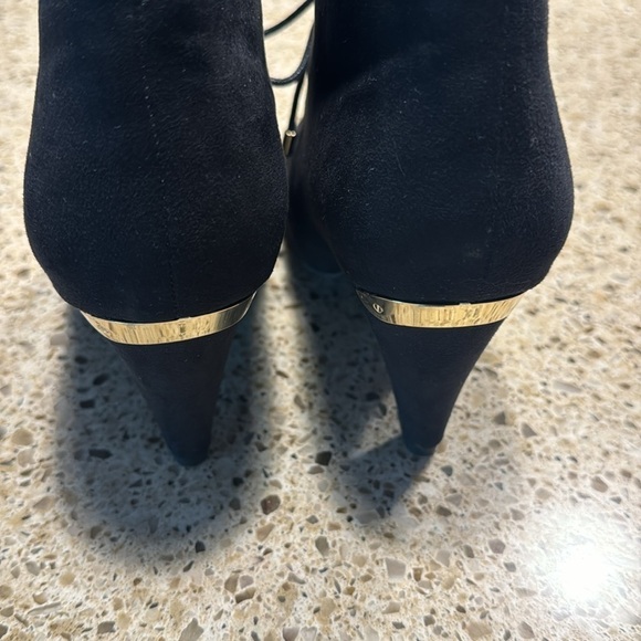 Call It Spring Black Suede Lace Up Booties (Size 8.5) - Picture 4 of 6